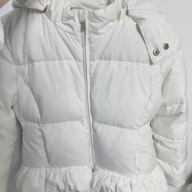 랄프로렌 프릴 다운패딩 화이트