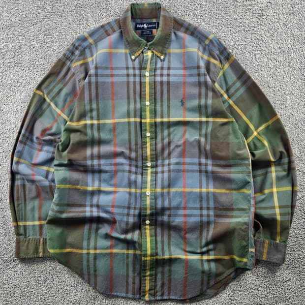 폴로랄프로렌 멀티컬러 타탄 체크 패턴 셔츠 ( M ) / 11039