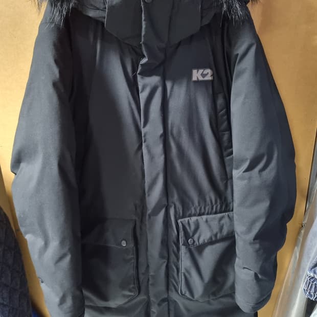 K2 남여공용 후디 구스 롱패딩 