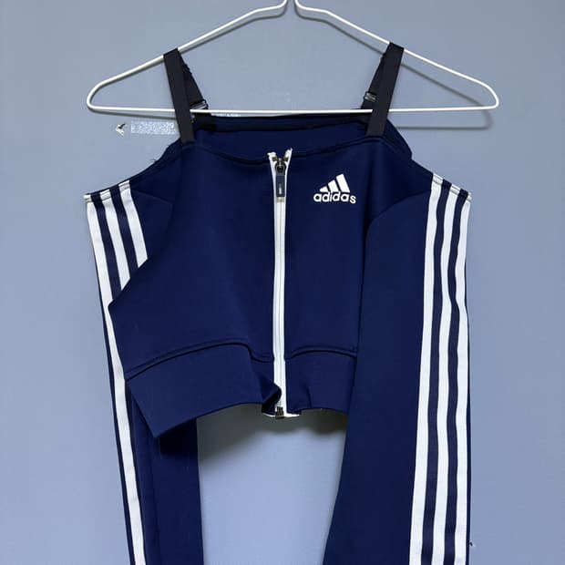 유이브 아디다스 오프숄더 탑 빈티지