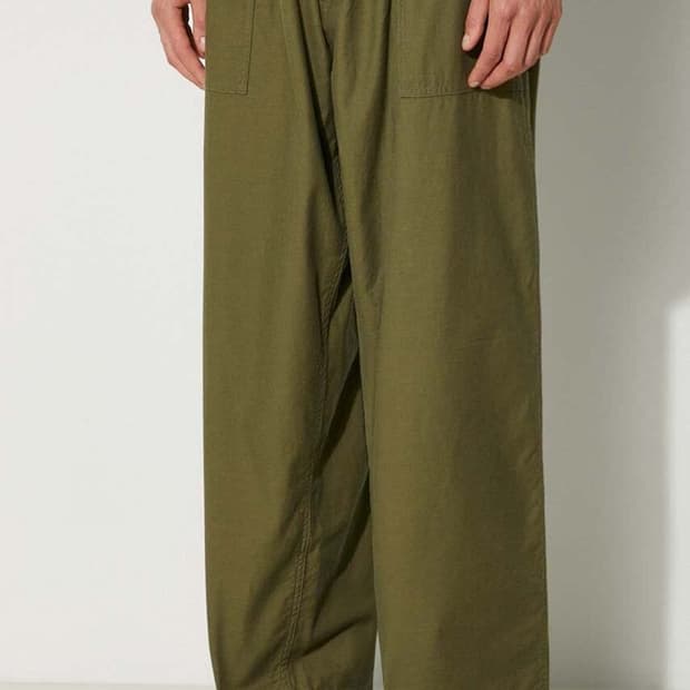 네이버후드 24SS 와이드 베이커 팬츠 올리브 M