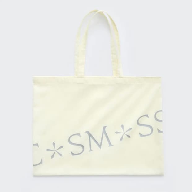 코스모스 에코백 로고 토트백 레몬