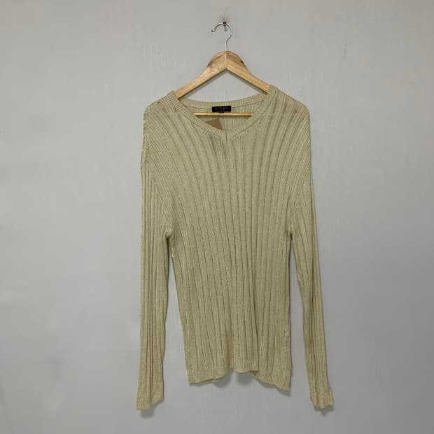 알레그리 빈티지 루즈핏 니트 아이보리 베이지 M