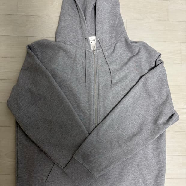 지오다노 회색 후드집업 그레이