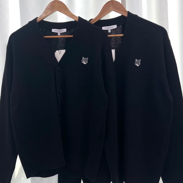 ((새상품)) 메종키츠네 그레이 폭스 가디건