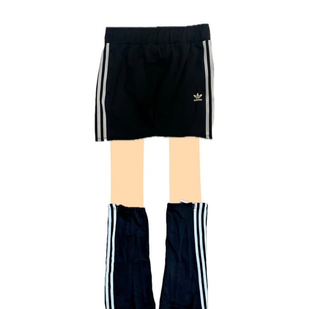 아디다스 커스텀 스커트 & 레그워머 세트