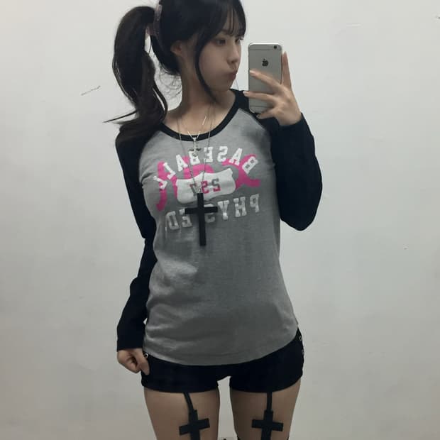 [X-GIRl] 엑스걸 갸루 펑크 y2k 롱슬리브