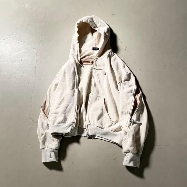 ROTOL (로톨) Zip Detail Cropped Hoodie