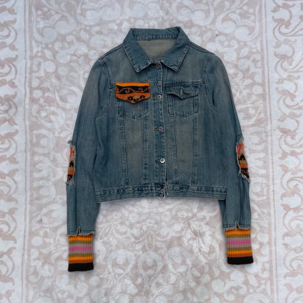 Vintage Hippie Custom Denim Jacket 
