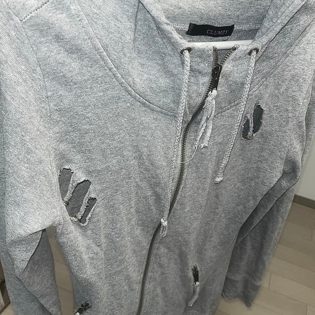 일본 빈티지 갸루 롱 후드집업