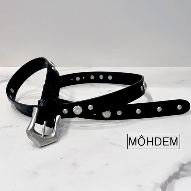 [Unisex]인틱 스터드 웨스턴 벨트