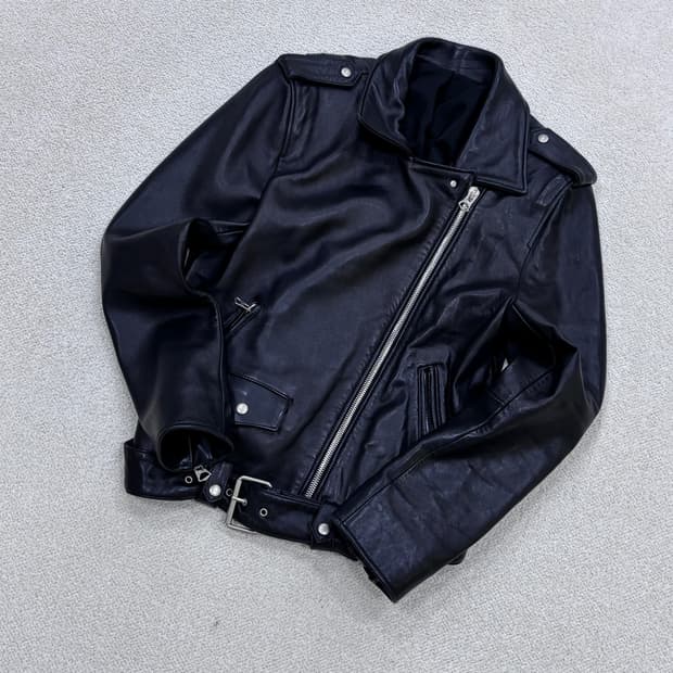 실측확인 빈티지 가죽 라이더 자켓 0410E