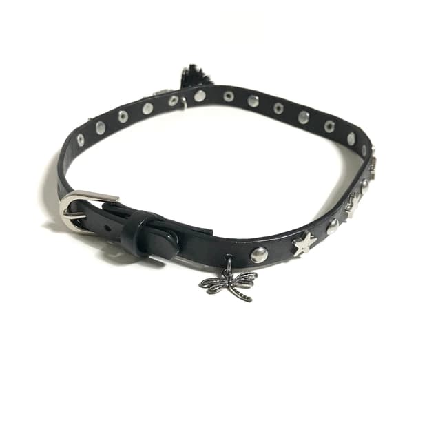 일본 빈티지 별 초커 벨트 목걸이 펑크 나나깔 y2k 키치 락시크 갸루