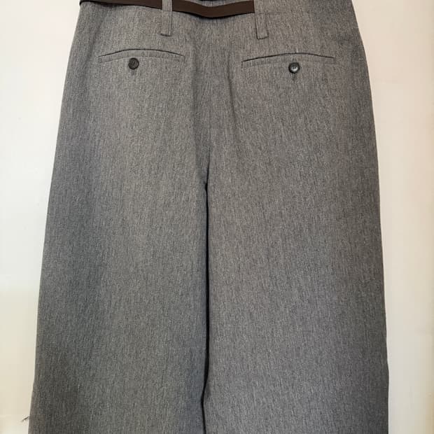 렉토 퀸시 울 벨티드 팬츠 M 새상품