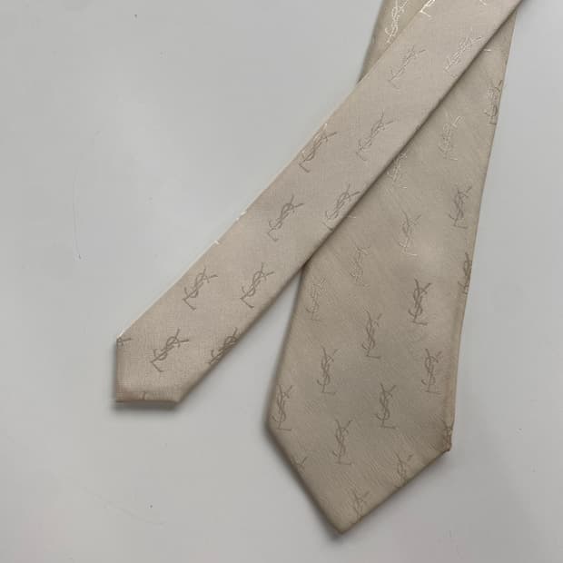 YSL 입생로랑 모노그램 명품 정품 넥타이 7.8cm