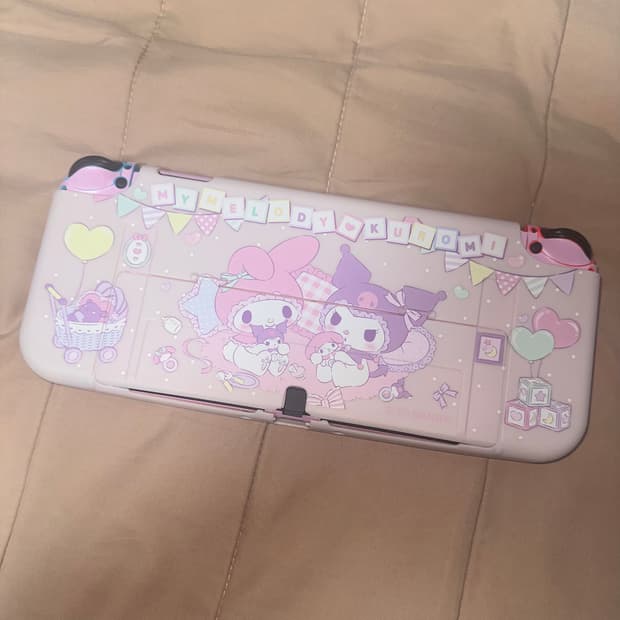 산리오 정품 마이멜로디 쿠로미 스위치 oled 일체형 케이스