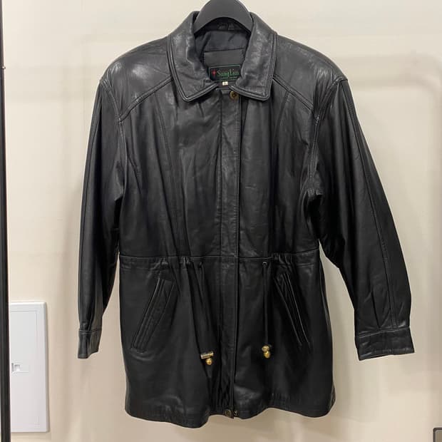 90s 빈티지 양가죽 집업 코트 자켓