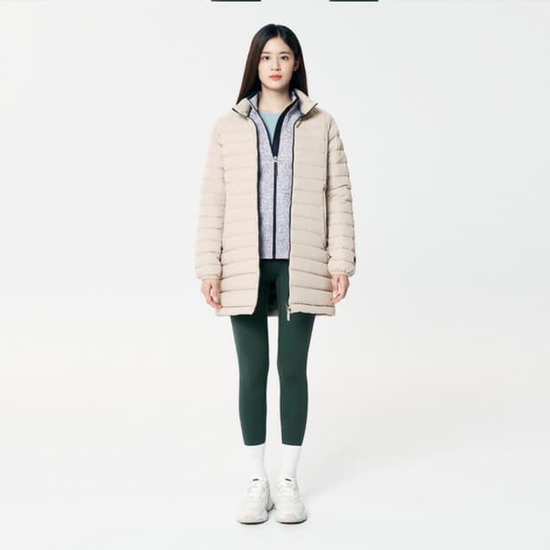 네파(Napa) 21fw 경량 덕다운 하프 패딩 90 size
