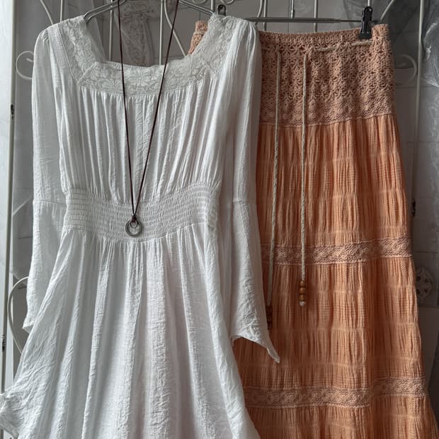 Linen Square Neck Unbalanced Blouse 0376