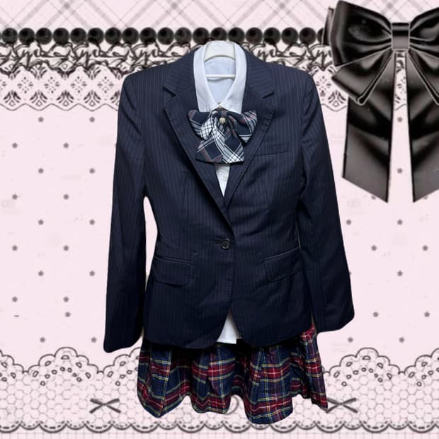 로맨틱 갸루 프레피룩 코디 세트