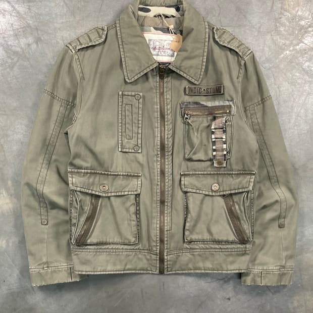 빈티지 멀티포켓 밀리터리 봄버 자켓