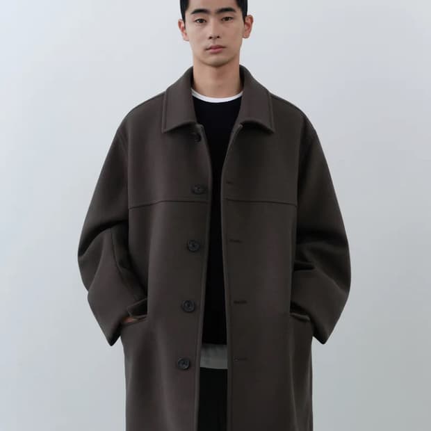 무탠다드 울 블렌드 오버사이즈 카코트 [건메탈] XL