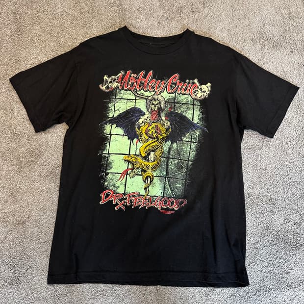 밴드 Mötley Crüe Dr. Feelgood' 투어 반팔티L