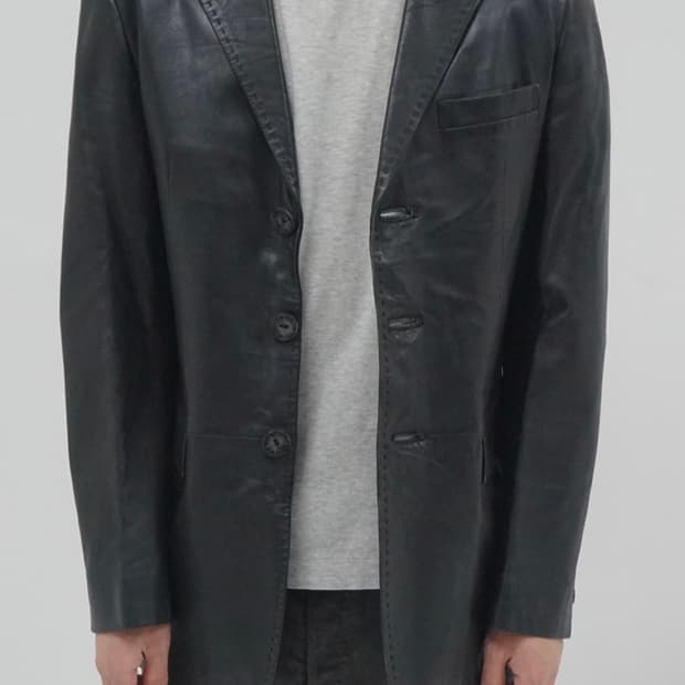 Jean Paul Gaultier Leather Blazer(46)
