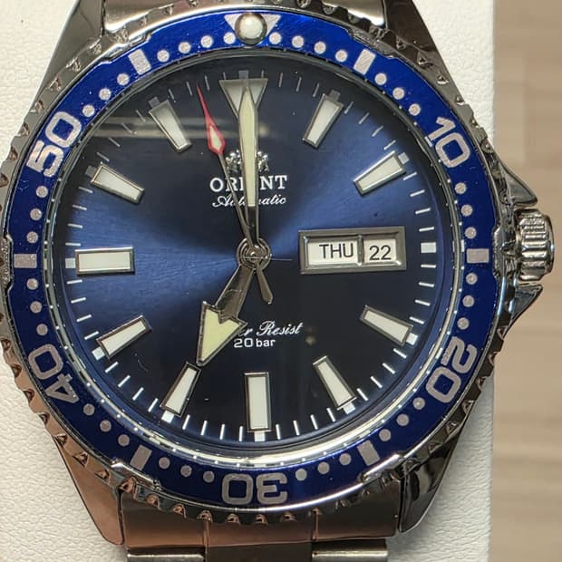 오리엔트 카마슈 RA- AA0002 블루 다이얼 오토메틱 시계