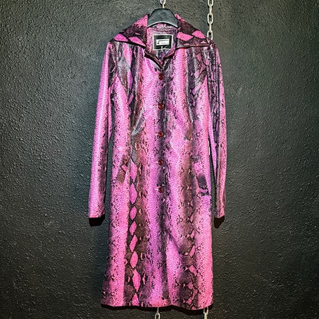 ROSE BUD – Pink Python Long Coat