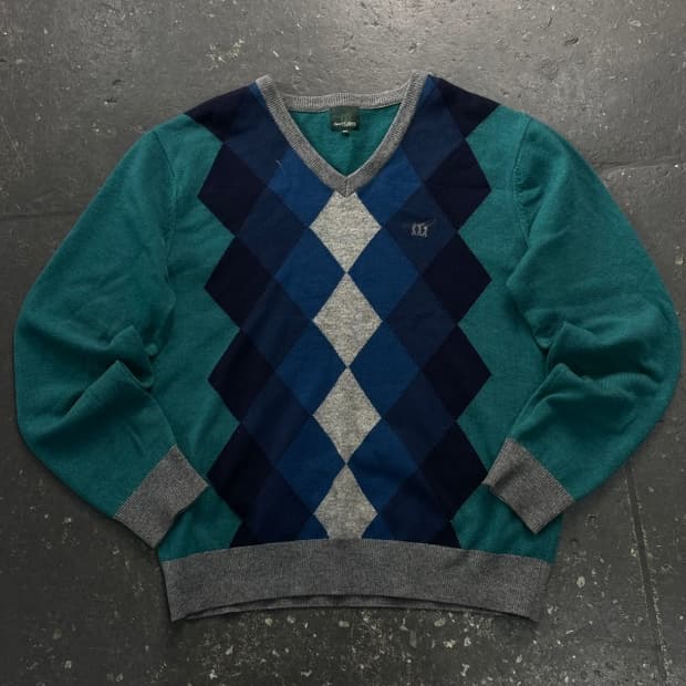 100 헨리코튼 아가일 니트