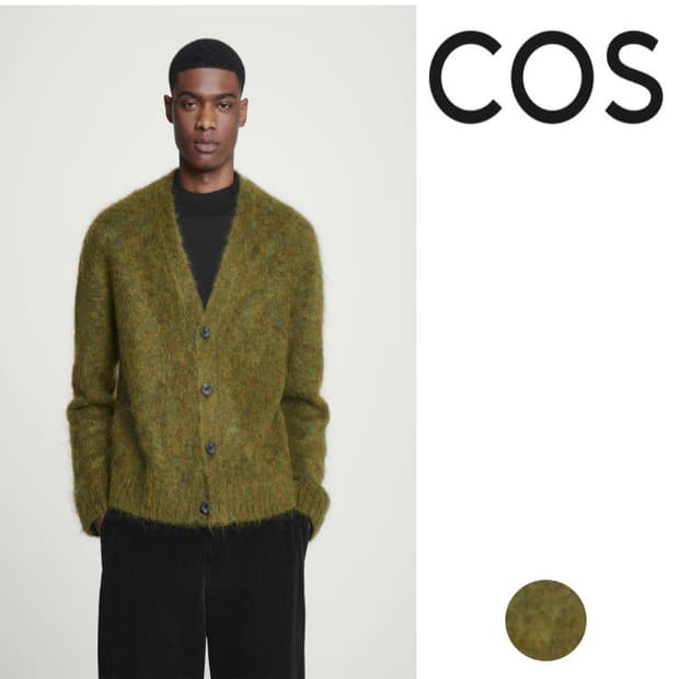 cos 스페이스 다이 모헤어 가디건 L