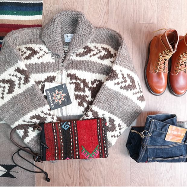 캐나다 핸드메이드 코위찬 스웨터 새제품 퀄 높은 클래식