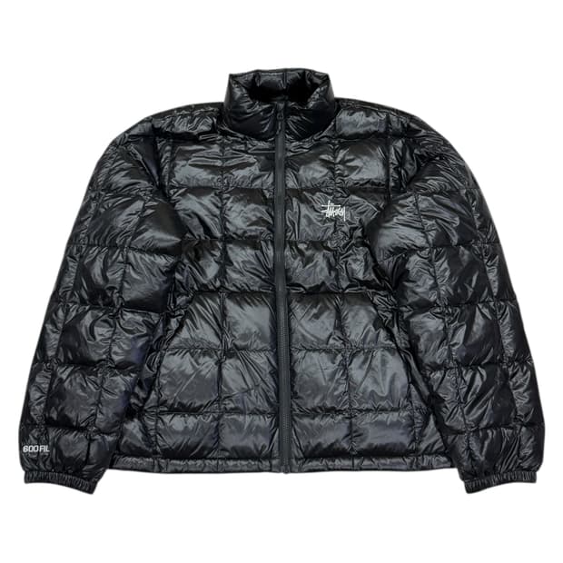 스투시 미드웨이트 퍼퍼 경량패딩 자켓 블랙 M