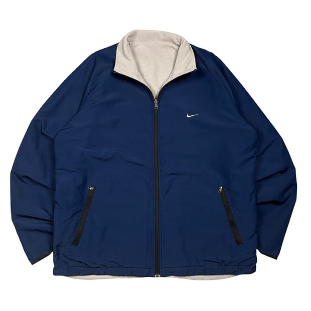 나이키00‘s 네이비&크림컬러 리버시블 자켓