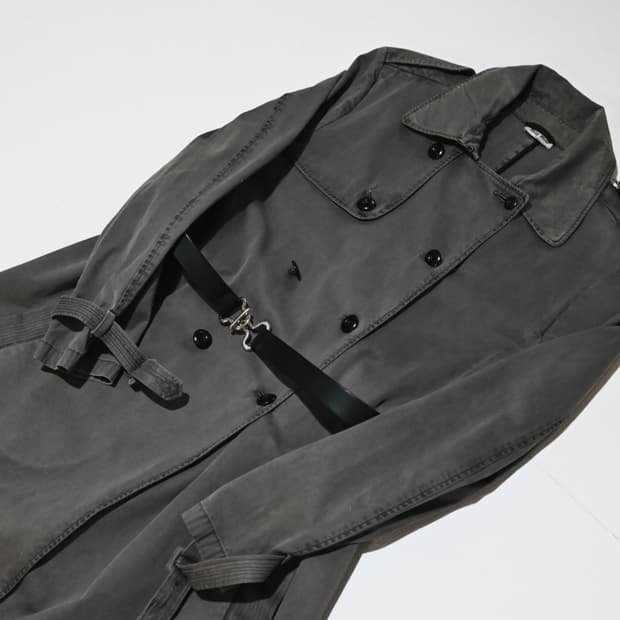miu miu 2000s washed cotton coat
