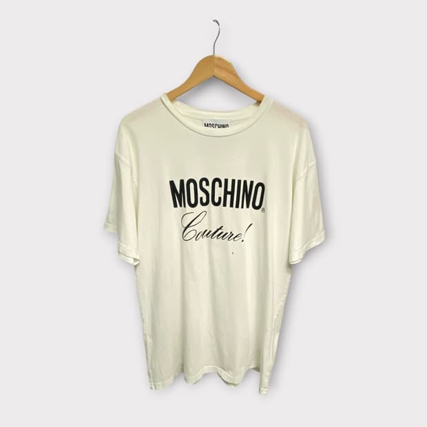  168. 모스키노 쿠튀르 로고 프린트 티셔츠 L-XL 