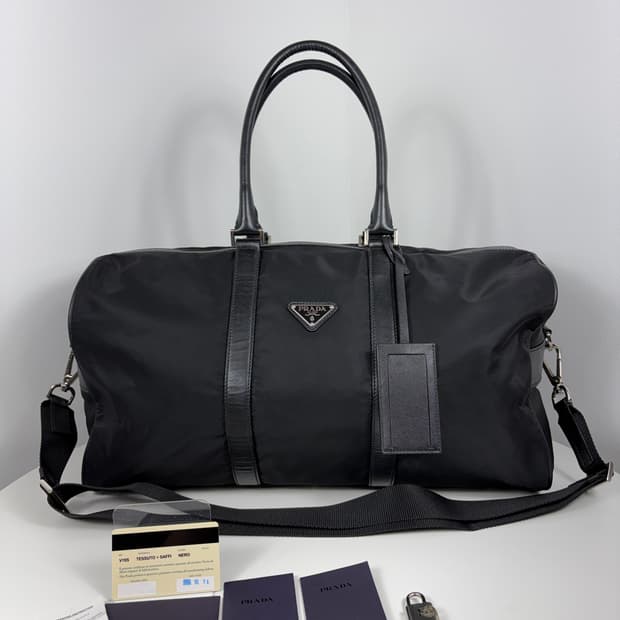 프라다 V19S 나일론 보스턴백