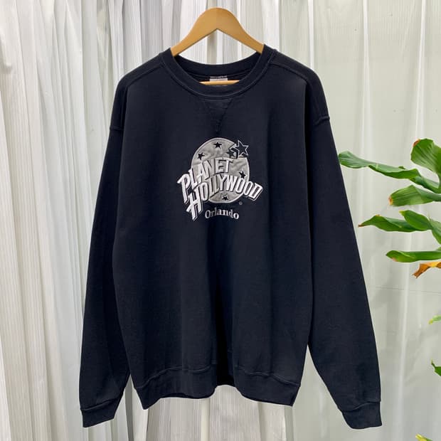 90's 미국 빈티지 PLANET HOLLYWOOD 기모 맨투맨 1772