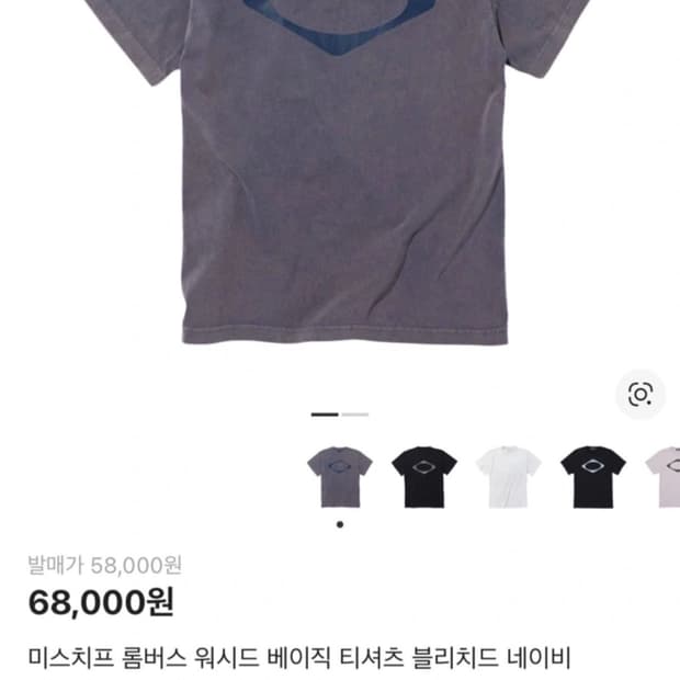 미스치프 티셔츠 네이비