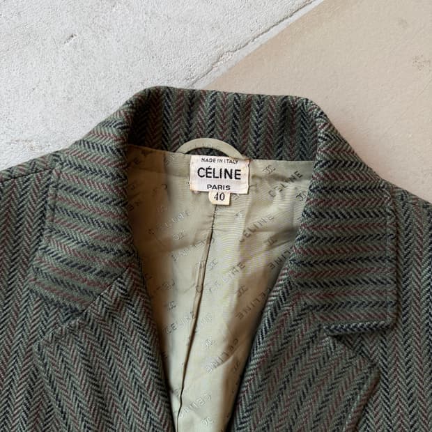 셀린느 헤링본 울 블레이저