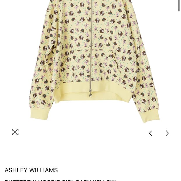 [새상품/택잇음] butterfly hoodie 베이비옐로우 (M)