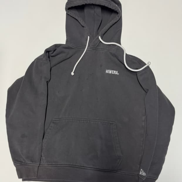 여성 뉴에라 기모 후드티 M 빈티지 그레이