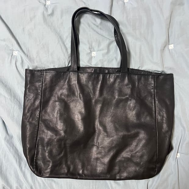 빈티지 레더 토트백