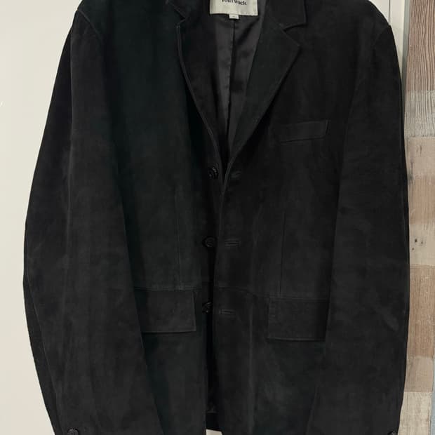 토니웩 스웨이드 테일러드 자켓 블랙XL