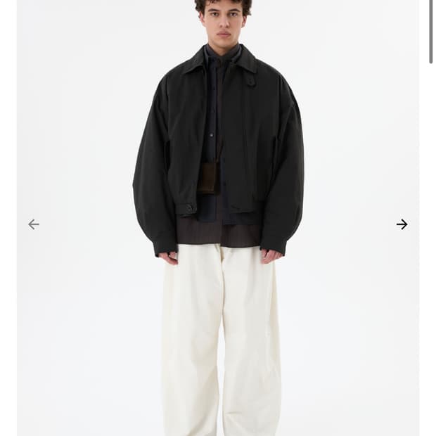 아모멘토 padded cotton nylon jumper 24fw(L)