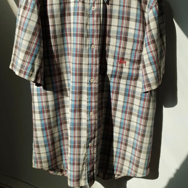 스투시 체크셔츠