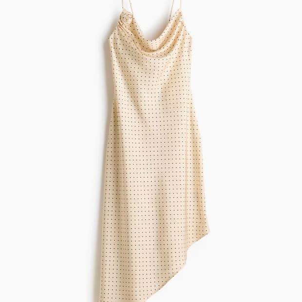 h&m 어시메트릭 새틴 드레스