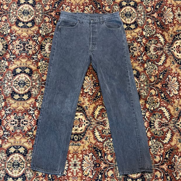 usa 빈티지 리바이스 501 블랙 데님 34(32~33추천) (536)