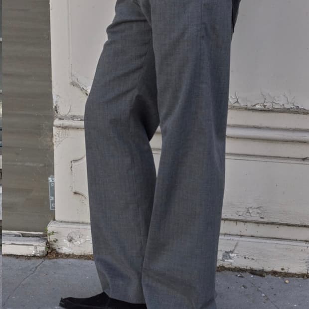 Size 3) 머듈 slacks stripe(grey)